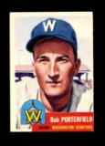 1953 Topps Baseball Card #108 Bob Porterfield Washington Senators.