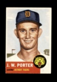 1953 Topps Baseball Card #211 J.W. Porter Detroit Tigers.