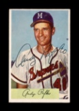 1954 Bowman AUTOGRAPED Baseball Card #112 Signed By: Andy Pafko Milwaukee B
