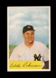1954 Bowman Baseball Card #193 Eddie Robinson New York Yankees.