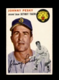 1954 Topps Baseball Card #63 Johnny Pesky Detroit Tigers.