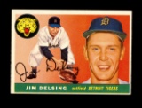 1955 Topps Baseball Card #192 Jim Delsing Detroit Tigers.