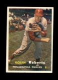 1957 Topps Baseball Card #15 Hall of Famer Robin Roberts Philadelphia Phill