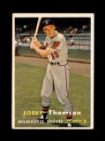1957 Topps Baseball Card #262 Bobby Thompson Milwaukee Braves.