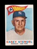 1960 Topps Baseball Card #227 Hall of Famer Casey Stengal Manager New York