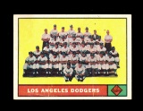 1961 Topps Baseball Card #86 Los Angeles Dodgers Team Card.