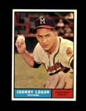 1961 Topps Baseball Card #524 Johnny Logan Milwaukee Braves.