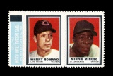 1962 Topps Baseball Stamp Album Panel Jonny Romano and Minnie Minoso