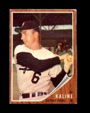 1962 Topps Baseball Card #150 Hall of Famer Al Kaline Detroit Tigers.