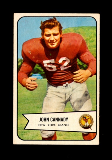 1954 Bowman Football Card #19 John Cannady New York Giants.