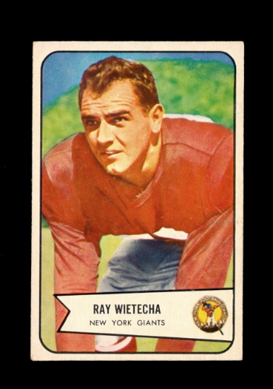 1954 Bowman Football Card #31 Ray Wietecha New York Giants.