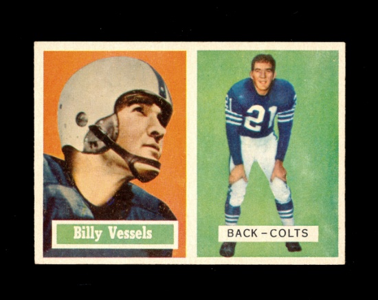 1957 Topps Football Card #29 Billy Bessels Baltimore Colts.