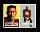 1957 Topps Football Card #91 Lindon Crown Chicago Cardinals.