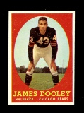 1958 Topps Football Card #8 James Dooley Chicago Bears.
