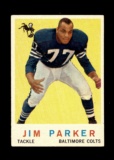 1959 Topps ROOKIE Football Card #132 Rookie Hall of Famer Jim Parker Baltim