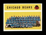 1960 Topps Football Card #21 Chicago Bears Team Card/Checklist 1-66. Unchec