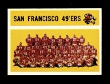 1960 Topps Football Card #122 San Francisco 49'ers Team Card/Checklist 67-1