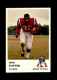 1961 Fleer Football Card #179 Ron Burton Boston Patriots.