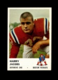 1961 Fleer Football Card #186 Harry Jacobs Boston Patriots.