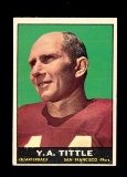 1961 Topps Football Card #58 Hall of Famer Y.A. Tittle San Francisco 49'ers