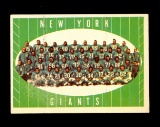 1961 Topps Football Card #93 New York Giants Team Card.