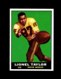 1961 Topps ROOKIE Football Card #190 Rookie Lionel Taylor Denver Broncos.