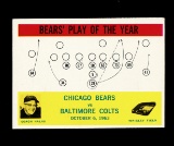 1964 Philadelphia Football Card #28 Bear's Play of the Year. Coach George H