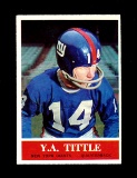 1964 Philadelphia Football Card #124 Hall of Famer  Y.A. Tittle New York Gi
