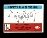 1965 Philadelphia Football Card #56 Cowboy's Play of the Year.   Coach T. L