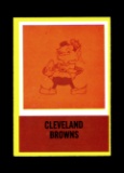 1967 Philadelphia Football Card #48 Cleveland Browns Information Card.