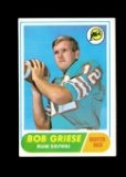1968 Topps ROOKIE Football Card #196 Rookie Hall of Famer Bob Griese Miami