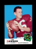 1969 Topps Football Card #20 Hall of Famer Len Dawson Kansas City Chiefs.