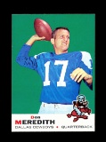 1969 Topps Football Card #75 Don Meredith Dallas Cowboys.