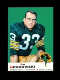 1969 Topps Football Card #124 Jim Grabowski Green Bay Packers.