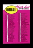 1969 Topps Football Card #132 Football Checklist 133-263. 1st Series Variat
