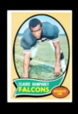 1970 Topps ROOKIE Football Card #156 Rookie Hall of Famer Claude Humphrey A