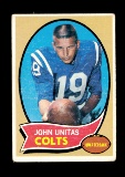 1970 Topps Football Card #180 Hall of Famer John Unitas Baltimore Colts.