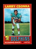 1971 Topps Football Card #45 Hall of Famer Larry Csonka Miami Dolphins.