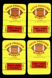 4-1971 Topps Game Football Card- Field Position First Down Marker Cards. Un