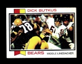 1973 Topps Footbal Card #300 Hall of Famer Dick Butkus Chicago Bears.