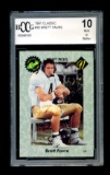 1991 Classic Games Football Card #30 Brett Favre. BCCG Certified MINT+ 10.