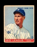 1933 Goudy Big League Chewing Gum Baseball Card #134 Hall of Famer Edgar Sa