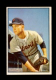 1953 Bowman Color Baseball Card #4 Art Houtteman Detroit Tigers.
