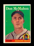 1958 Topps Baseball Card #147 Don McMahon Milwaukee Braves.