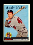 1958 Topps Baseball Card #223 Andy Pafko Milwaukee Braves.