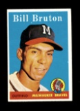 1958 Topps Baseball Card #355 Bill Bruton Milwaukee Braves.