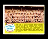 1958 Topps Baseball Card #408 Baltimore Orioles Team Card.