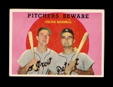 1959 Topps Baseball Card #34 Pitcher's Beware Kaline-Maxwell.