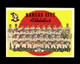 1959 Topps Baseball Card #172 Kansas City Athletics Team/Checklist 177-242.