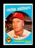 1959 Topps Baseball Card #300 Hall of Famer Richie Ashburn Philadelphia Phi